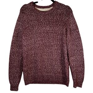 Grayers Sweater Men's Small Maroon‎ Heather Yak Cotton Blend Crewneck Cabincore